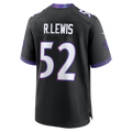 Yuxns B.Ravens #52 Ray Lewis Black Alternate Retired Player Stitched Jerseys