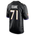 Yuxns B.Ravens #71 Olaivavega Ioane Player Black Alternate Home Stitched Jerseys