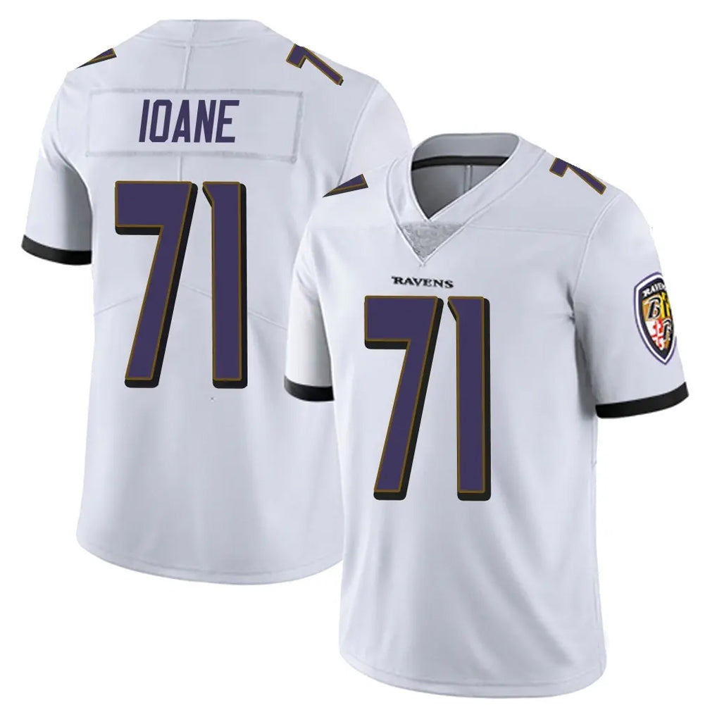 Yuxns B.Ravens #71 Olaivavega Ioane Player White Vapor Untouchable Limited Game Home Stitched Jerseys