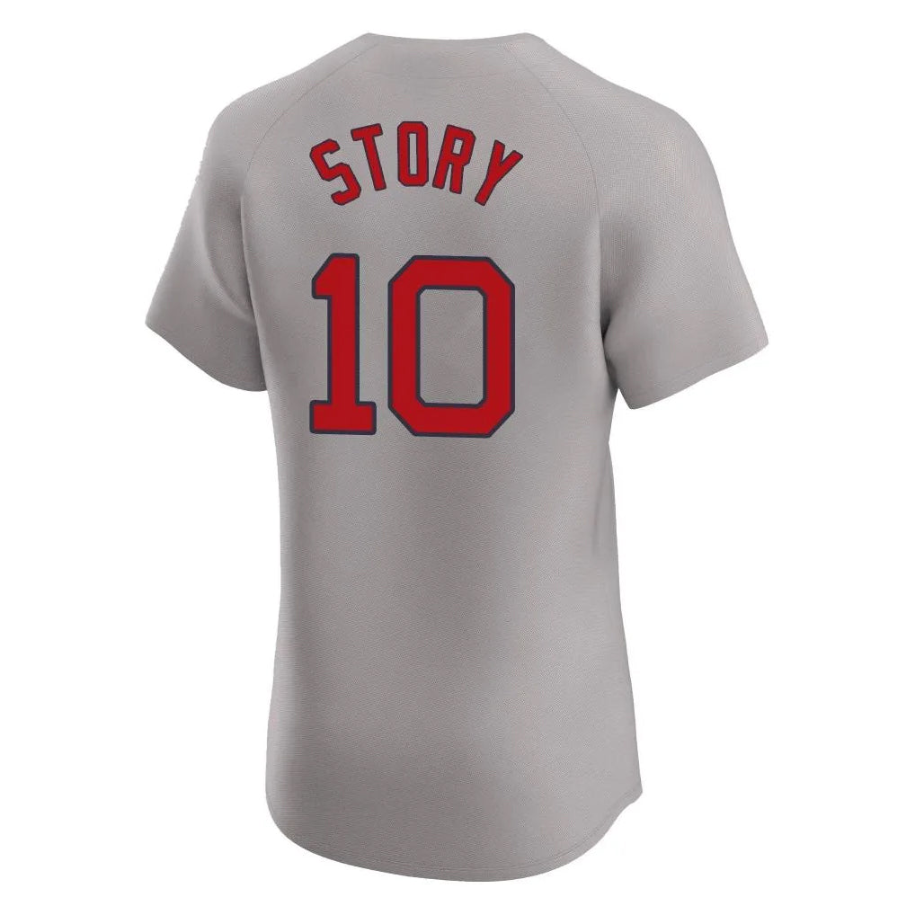 Pkot B.Red Sox #10 Trevor Story Player Gray Road Limited Elite Home Game Stitched Jerseys