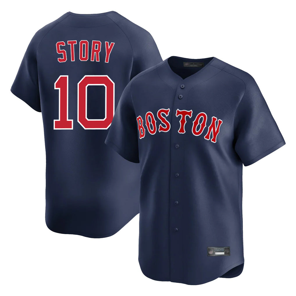 Pkot B.Red Sox #10 Trevor Story Player Navy Limited Home Game Stitched Jerseys