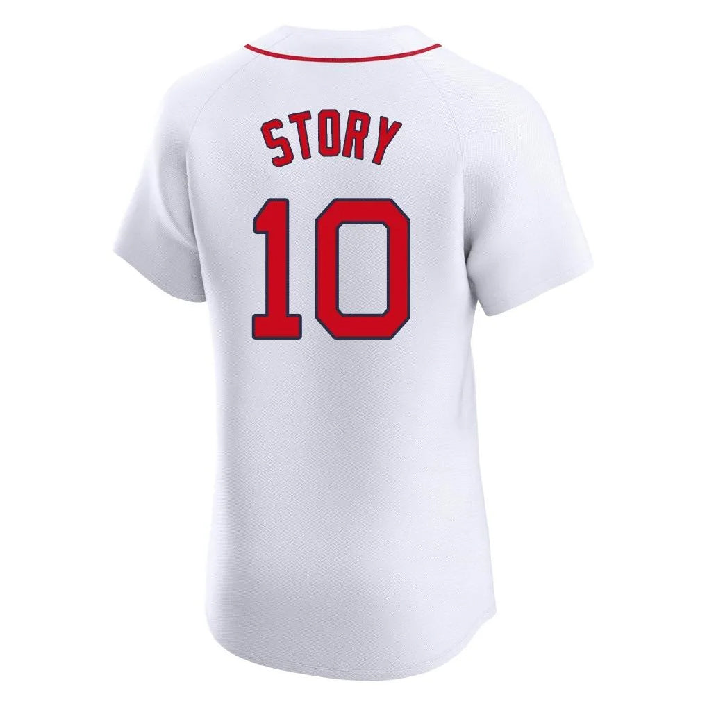 Pkot B.Red Sox #10 Trevor Story Player White Limited Elite Home Game Stitched Jerseys