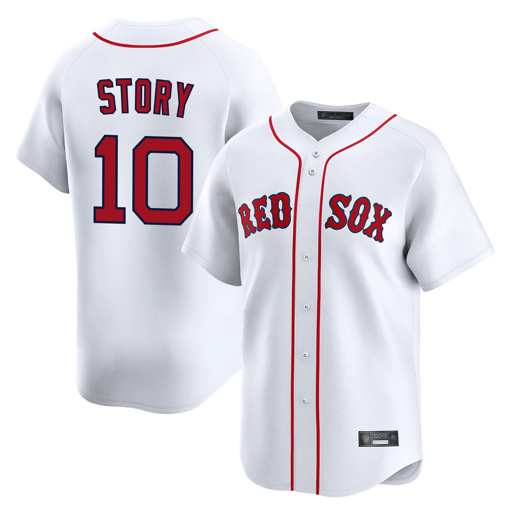 Pkot B.Red Sox #10 Trevor Story Player White Limited Home Game Stitched Jerseys