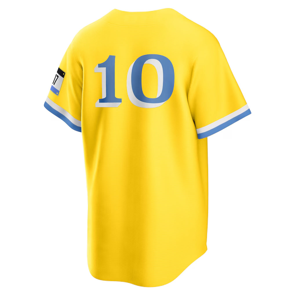 Pkot B.Red Sox #10 Trevor Story Player Yellow Home Game Stitched Jerseys