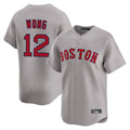 Pkot B.Red Sox #12 Connor Wong Player Gray Road Limited Home Game Stitched Jerseys