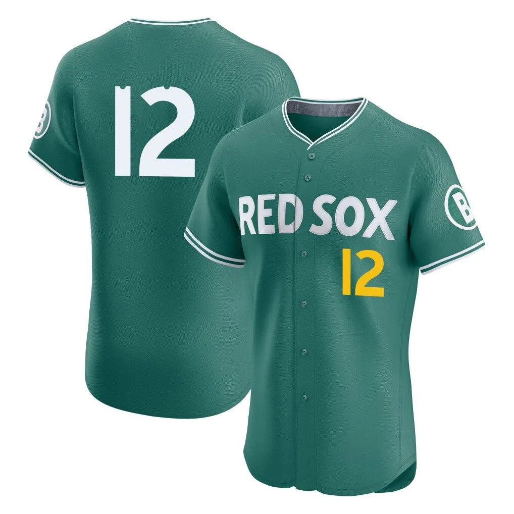 Pkot B.Red Sox #12 Connor Wong Player Green City Connect Limited Elite Home Game Stitched Jerseys
