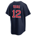 Pkot B.Red Sox #12 Connor Wong Player Navy Home Game Stitched Jerseys