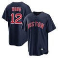 Pkot B.Red Sox #12 Connor Wong Player Navy Home Game Stitched Jerseys