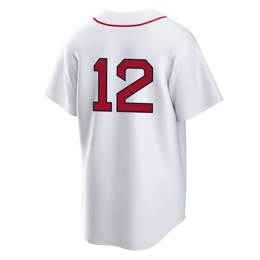 Pkot B.Red Sox #12 Connor Wong Player White Home Game Stitched Jerseys