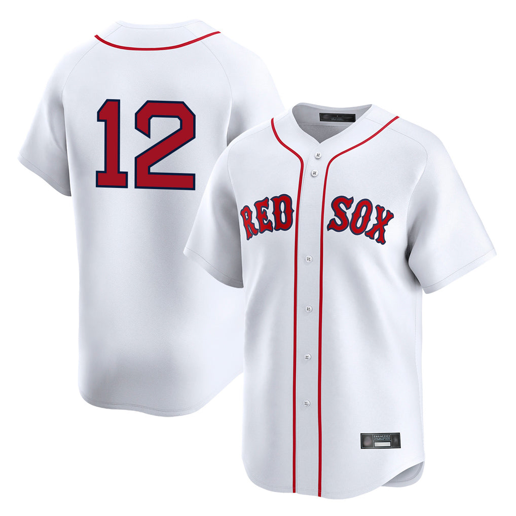 Pkot B.Red Sox #12 Connor Wong Player White Limited Home Game Stitched Jerseys