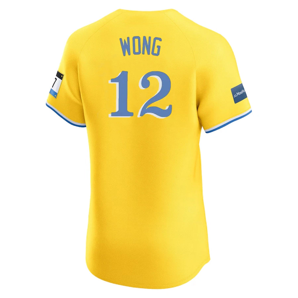 Pkot B.Red Sox #12 Connor Wong Player Yellow Limited Elite Home Game Stitched Jerseys