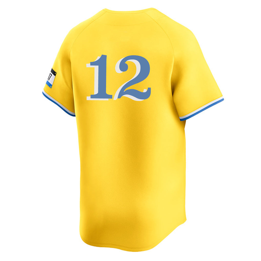 Pkot B.Red Sox #12 Connor Wong Player Yellow Limited Home Game Stitched Jerseys