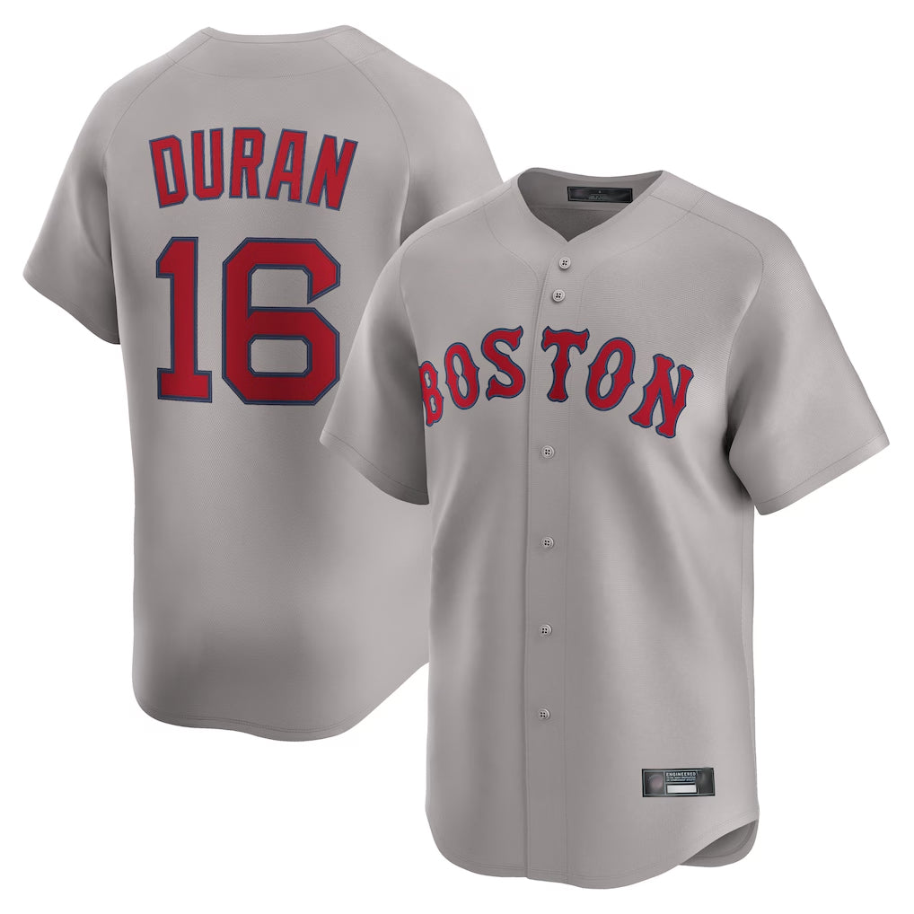 Pkot B.Red Sox #16 Jarren Duran Player Gray Road Limited Home Game Stitched Jerseys