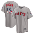 Pkot B.Red Sox #16 Jarren Duran Player Gray Road USA 250 Fourth of July Home Game Stitched Jerseys