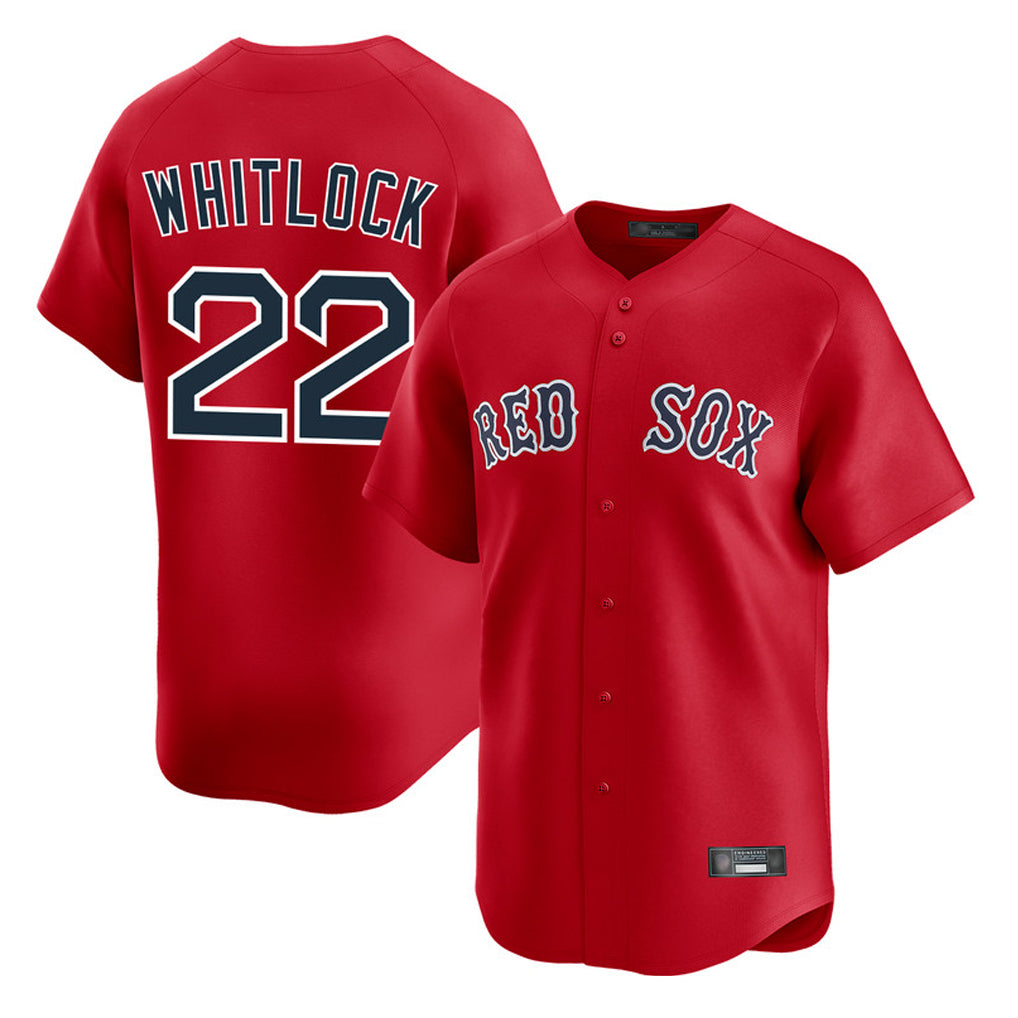 Pkot B.Red Sox #22 Garrett Whitlock Player Red Limited Home Game Stitched Jerseys