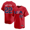 Pkot B.Red Sox #22 Garrett Whitlock Player Red USA World Classic Home Game Stitched Jerseys