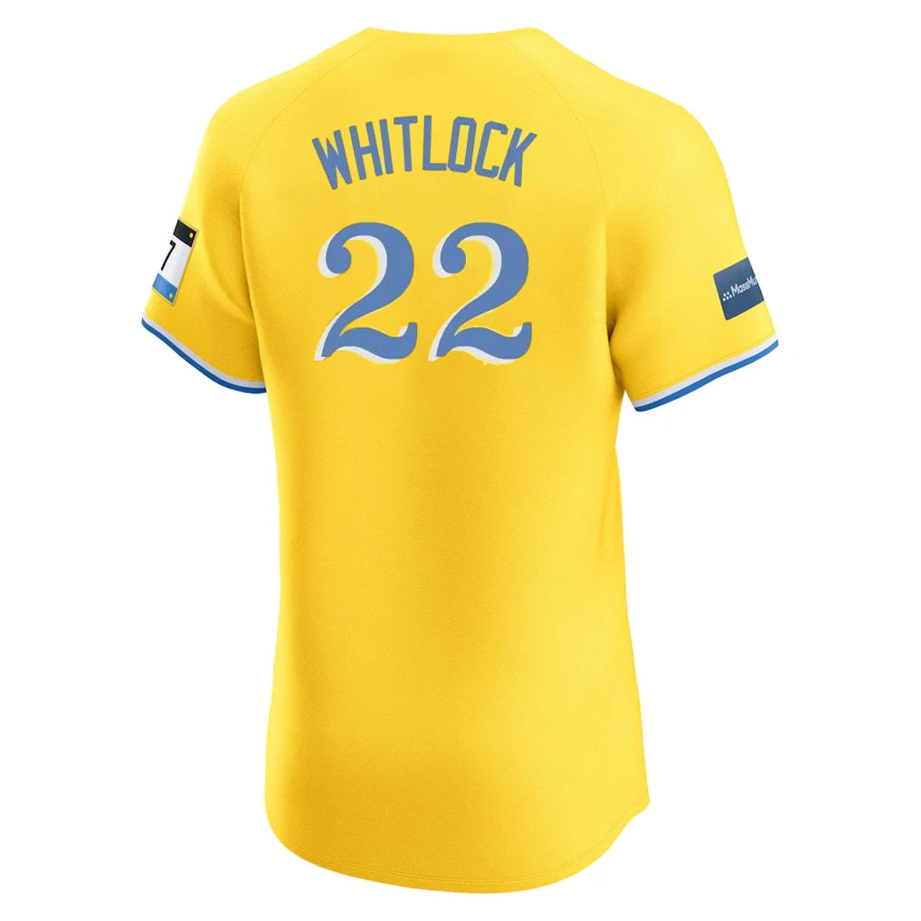 Pkot B.Red Sox #22 Garrett Whitlock Player Yellow Limited Elite Home Game Stitched Jerseys
