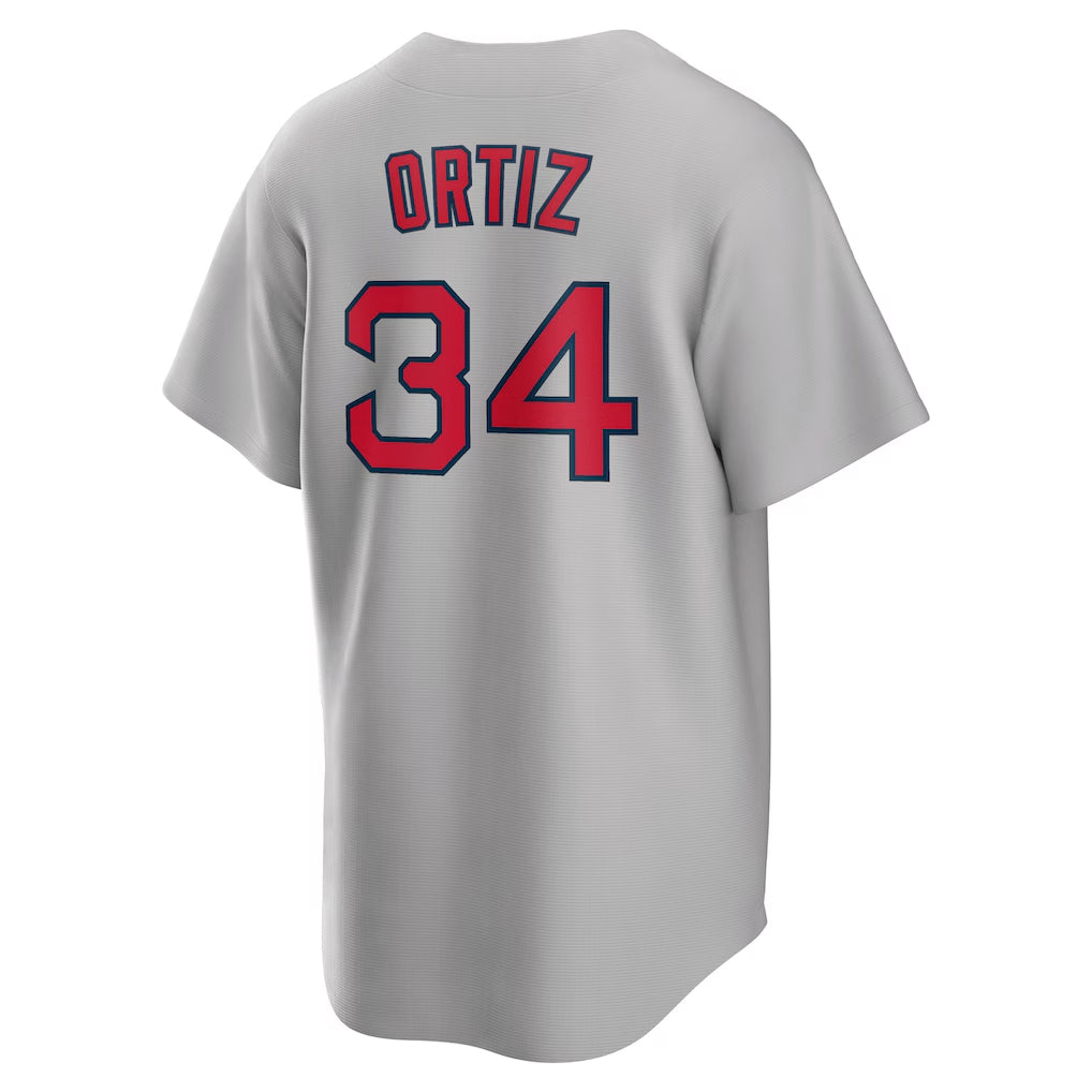 Pkot B.Red Sox #34 David Ortiz Player Gray Road Home Game Stitched Jerseys