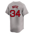 Pkot B.Red Sox #34 David Ortiz Player Gray Road Limited Home Game Stitched Jerseys