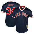 Pkot B.Red Sox #34 David Ortiz Player Navy Cooperstown Collection Mesh T-shirt Home Stitched Jerseys