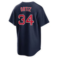 Pkot B.Red Sox #34 David Ortiz Player Navy Home Game Stitched Jerseys