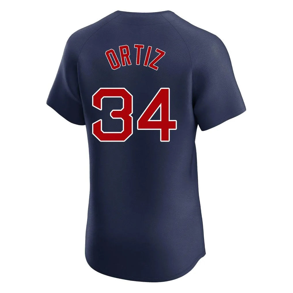 Pkot B.Red Sox #34 David Ortiz Player Navy Limited Elite Home Game Stitched Jerseys