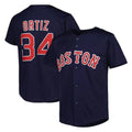 Pkot B.Red Sox #34 David Ortiz Player Navy Mitchell & Ness Cooperstown Collection Mesh Home Stitched Jerseys