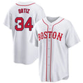 Pkot B.Red Sox #34 David Ortiz Player White Game Home Stitched Jerseys