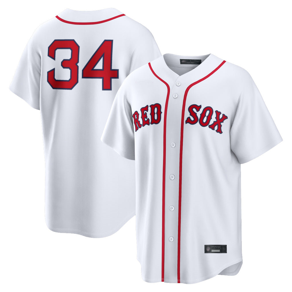 Pkot B.Red Sox #34 David Ortiz Player White Home Game Stitched Jerseys