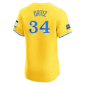 Pkot B.Red Sox #34 David Ortiz Player Yellow Limited Elite Home Game Stitched Jerseys