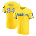 Pkot B.Red Sox #34 David Ortiz Player Yellow Limited Elite Home Game Stitched Jerseys
