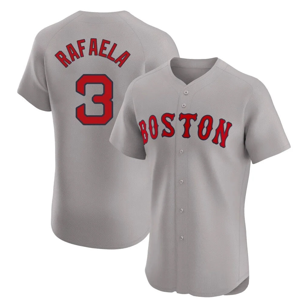 Pkot B.Red Sox #3 Ceddanne Rafaela Player Gray Road Limited Elite Home Game Stitched Jerseys