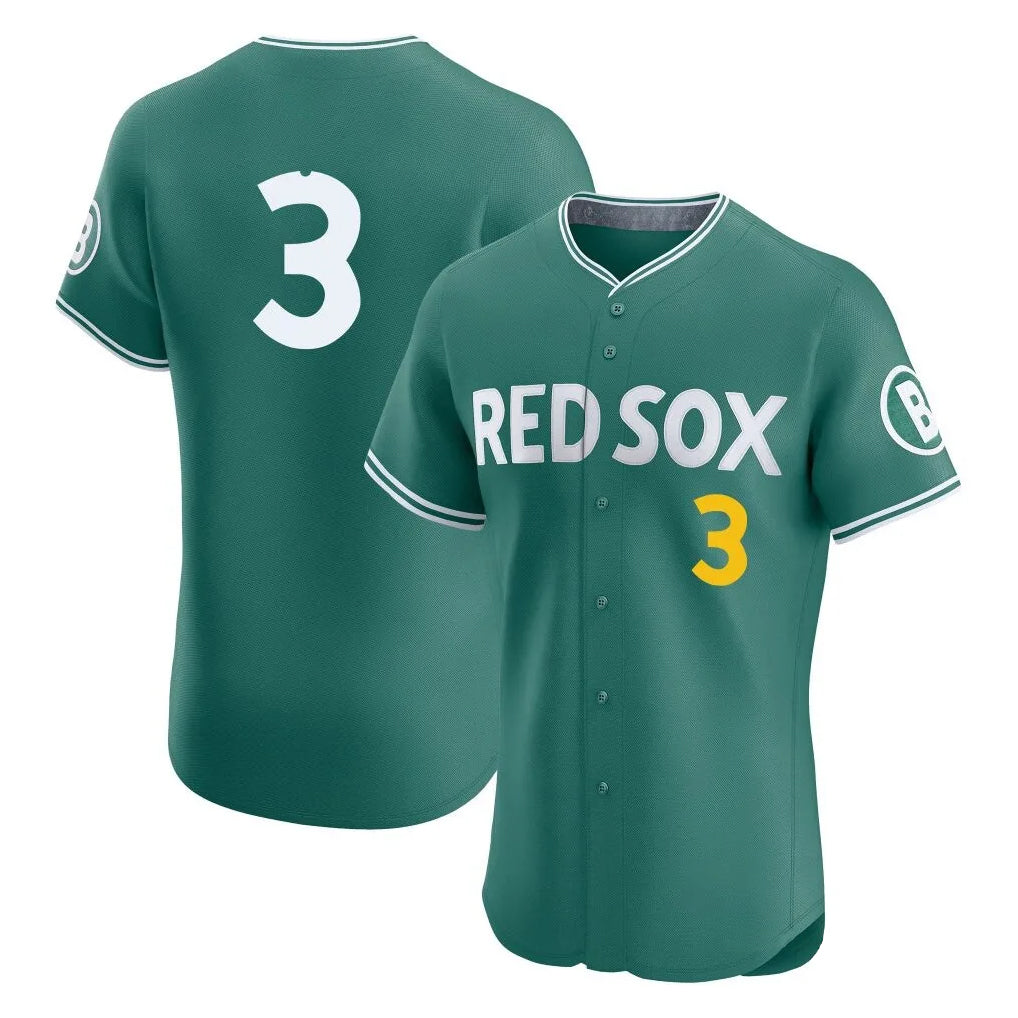 Pkot B.Red Sox #3 Ceddanne Rafaela Player Green City Connect Limited Elite Home Game Stitched Jerseys