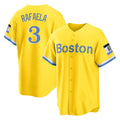 Pkot B.Red Sox #3 Ceddanne Rafaela Player Yellow Home Game Stitched Jerseys
