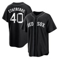 Pkot B.Red Sox #40 Willson Contreras Player Black Home Game Stitched Jerseys