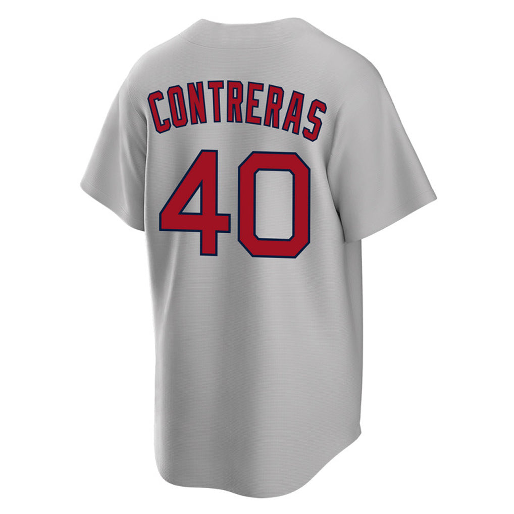 Pkot B.Red Sox #40 Willson Contreras Player Gray Road Home Game Stitched Jerseys