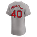Pkot B.Red Sox #40 Willson Contreras Player Gray Road Limited Elite Home Game Stitched Jerseys