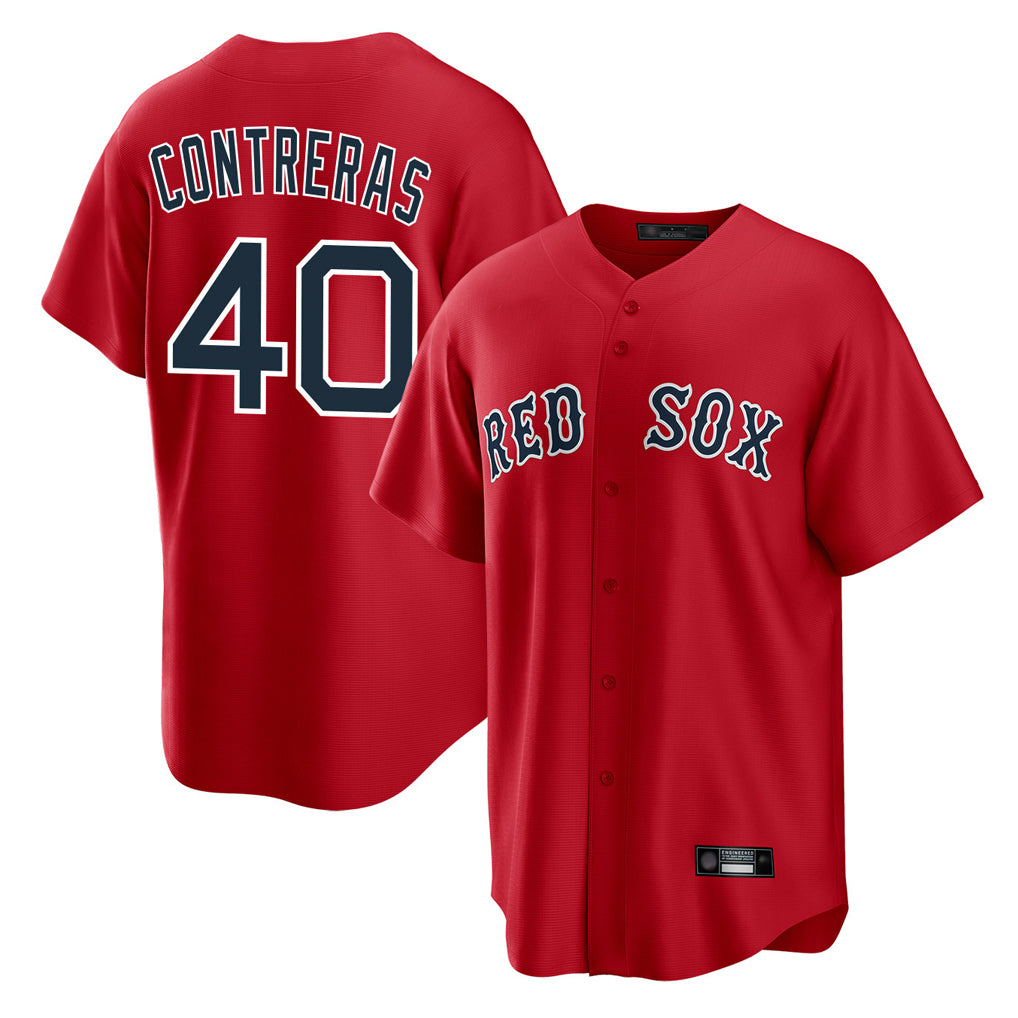 Pkot B.Red Sox #40 Willson Contreras Player Red Home Game Stitched Jerseys