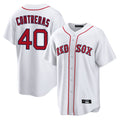 Pkot B.Red Sox #40 Willson Contreras Player White Home Game Stitched Jerseys