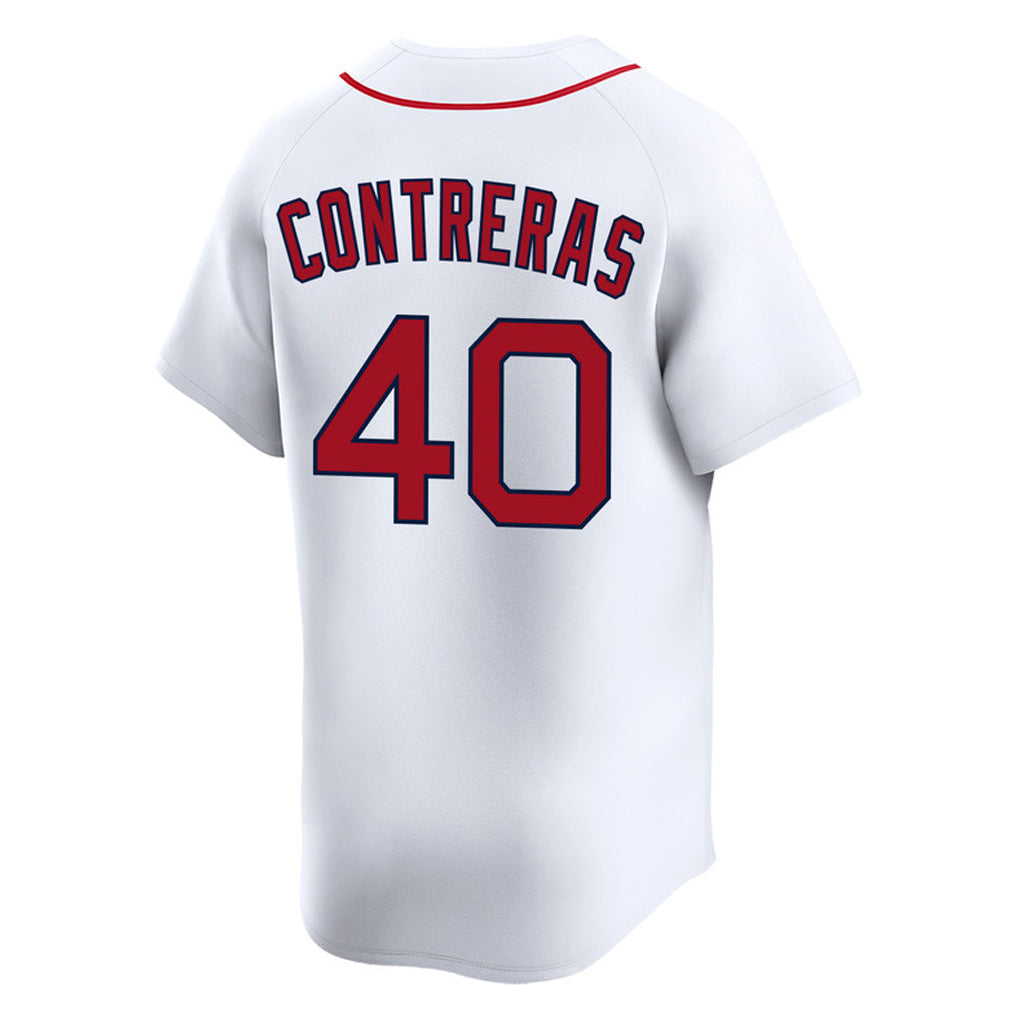 Pkot B.Red Sox #40 Willson Contreras Player White Limited Home Game Stitched Jerseys