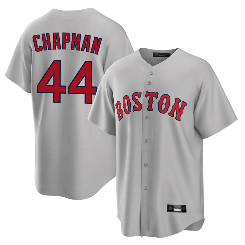 Pkot B.Red Sox #44 Aroldis Chapman Player Gray Road Home Game Stitched Jerseys