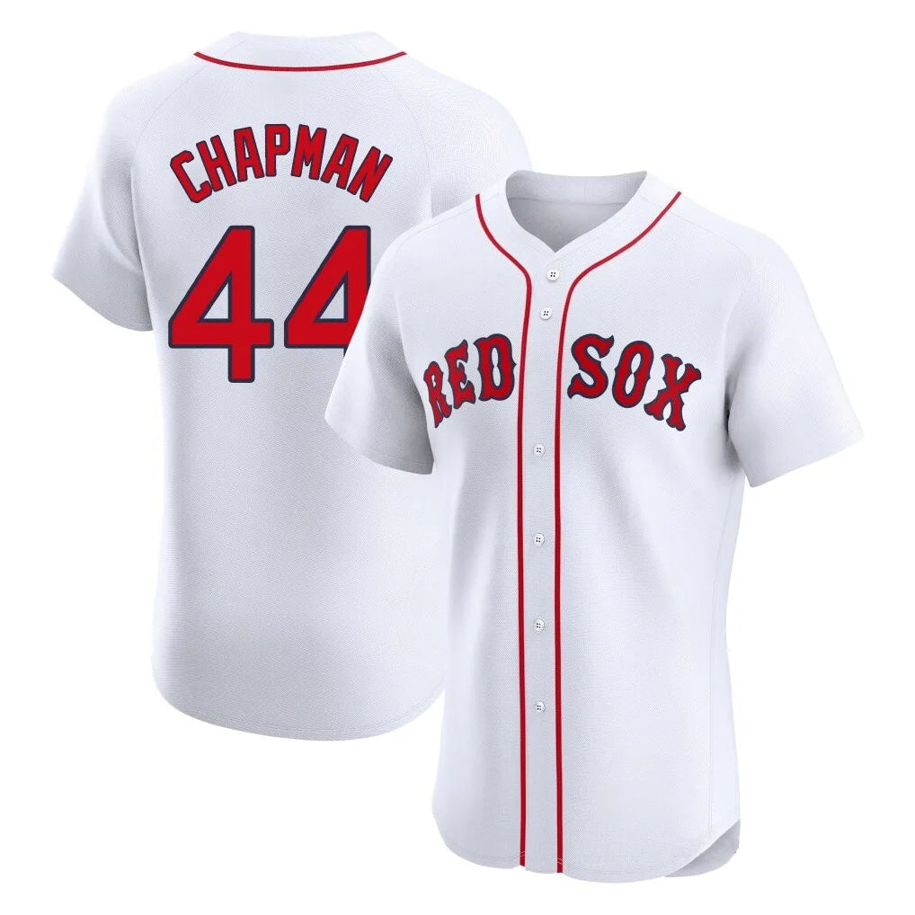 Pkot B.Red Sox #44 Aroldis Chapman Player White Limited Elite Home Game Stitched Jerseys