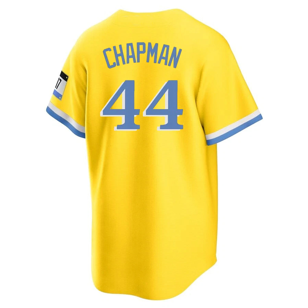 Pkot B.Red Sox #44 Aroldis Chapman Player Yellow Home Game Stitched Jerseys