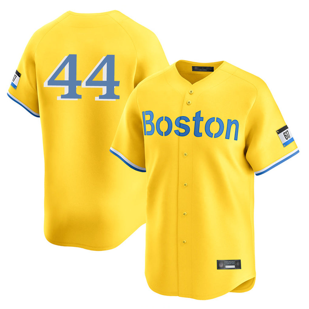 Pkot B.Red Sox #44 Aroldis Chapman Player Yellow Limited Home Game Stitched Jerseys
