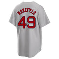 Pkot B.Red Sox #49 Tim Wakefield Player Gray Road Home Game Stitched Jerseys