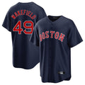 Pkot B.Red Sox #49 Tim Wakefield Player Navy Home Game Stitched Jerseys