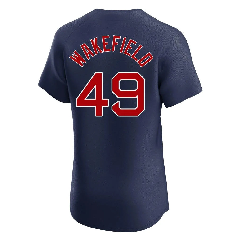 Pkot B.Red Sox #49 Tim Wakefield Player Navy Limited Elite Home Game Stitched Jerseys
