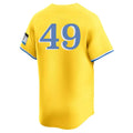 Pkot B.Red Sox #49 Tim Wakefield Player Yellow Limited Home Game Stitched Jerseys