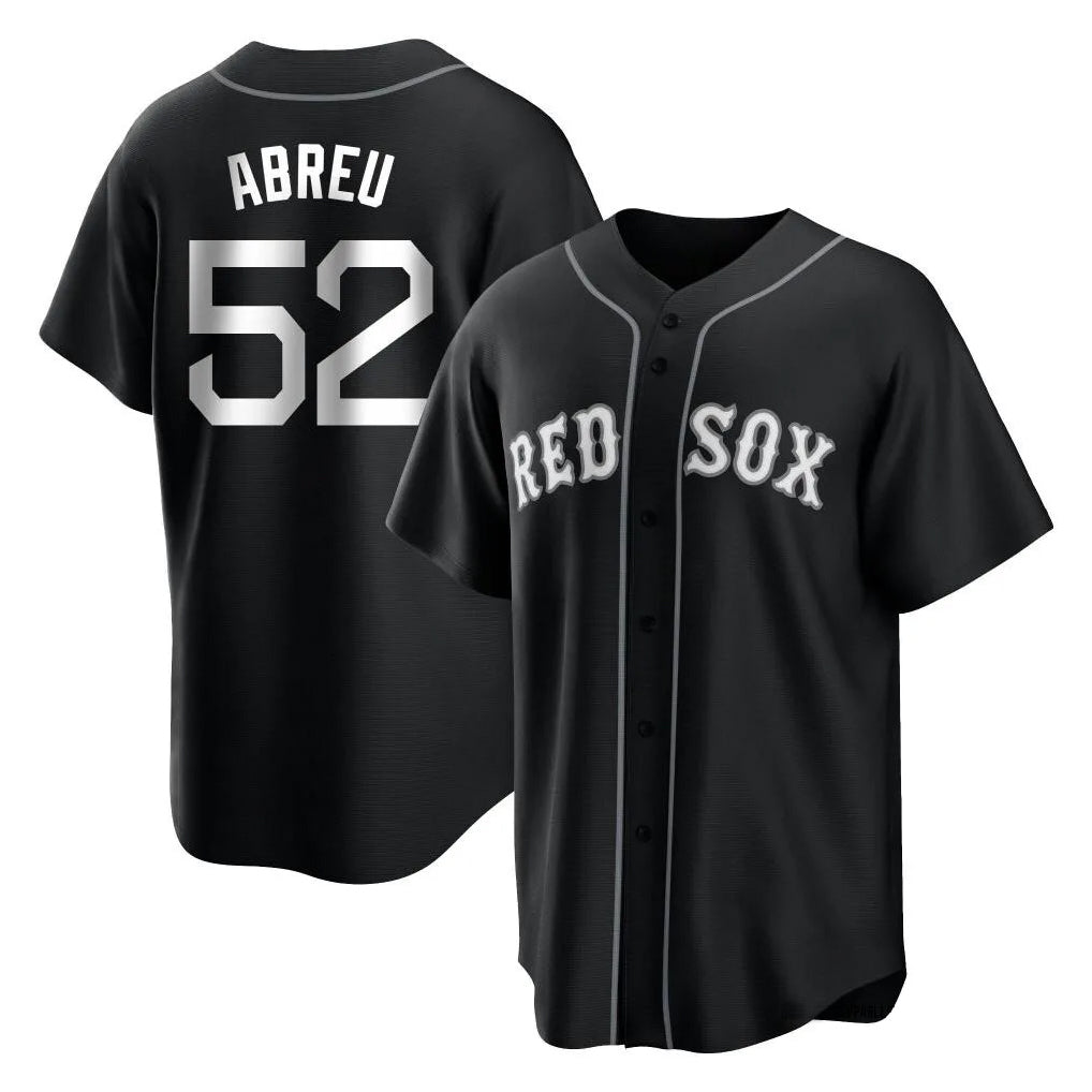 Pkot B.Red Sox #52 Wilyer Abreu Player Black Home Game Stitched Jerseys