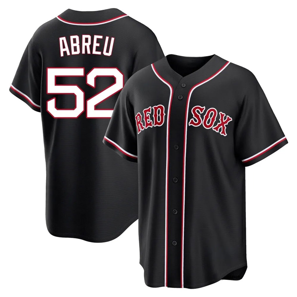 Pkot B.Red Sox #52 Wilyer Abreu Player Black Out Home Game Stitched Jerseys